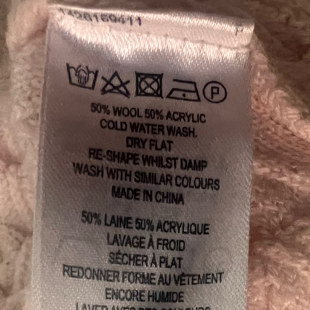 French connection | extra Small | Blush pink textured boxy sweater - Picture 8 of 8